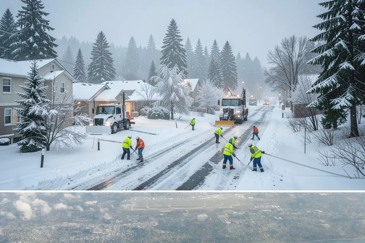 Distribution Center Snow Removal in Burien, King County, WA - Peak demand runs December through February when lowland cold snaps ice over yards that stayed wet during the day.