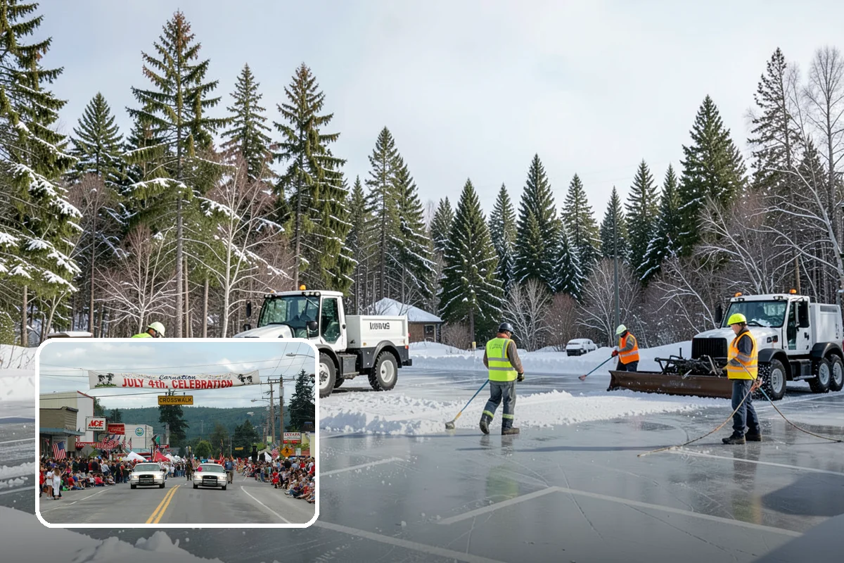 Distribution Center Snow Removal in Carnation, King County, WA - Trailer courts and dock approaches kept clear for 53-foot access