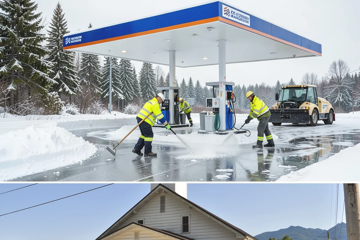 Distribution Center Snow Removal in Concrete, Skagit County, WA - Peak demand runs December through February when lowland cold snaps ice over yards that stayed wet during the day.
