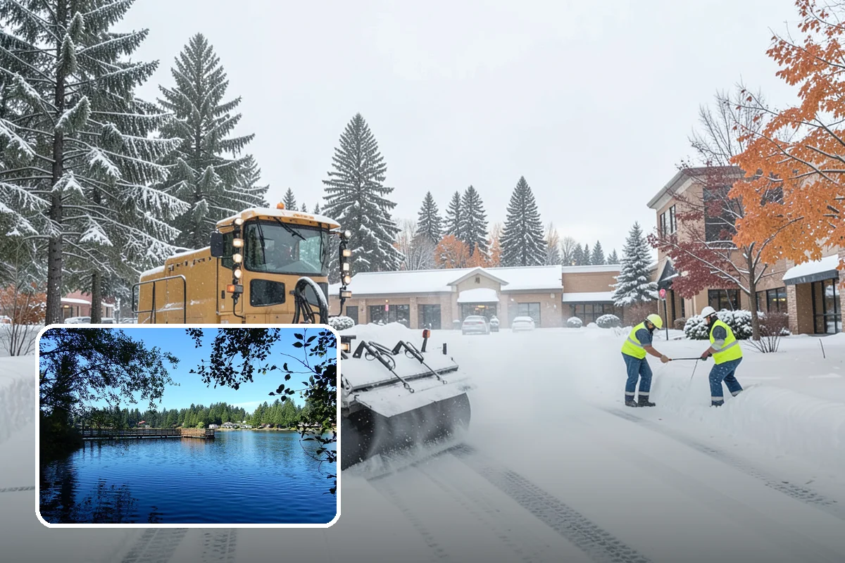 Distribution Center Snow Removal in Federal Way, King County, WA - Trailer courts and dock approaches kept clear for 53-foot access