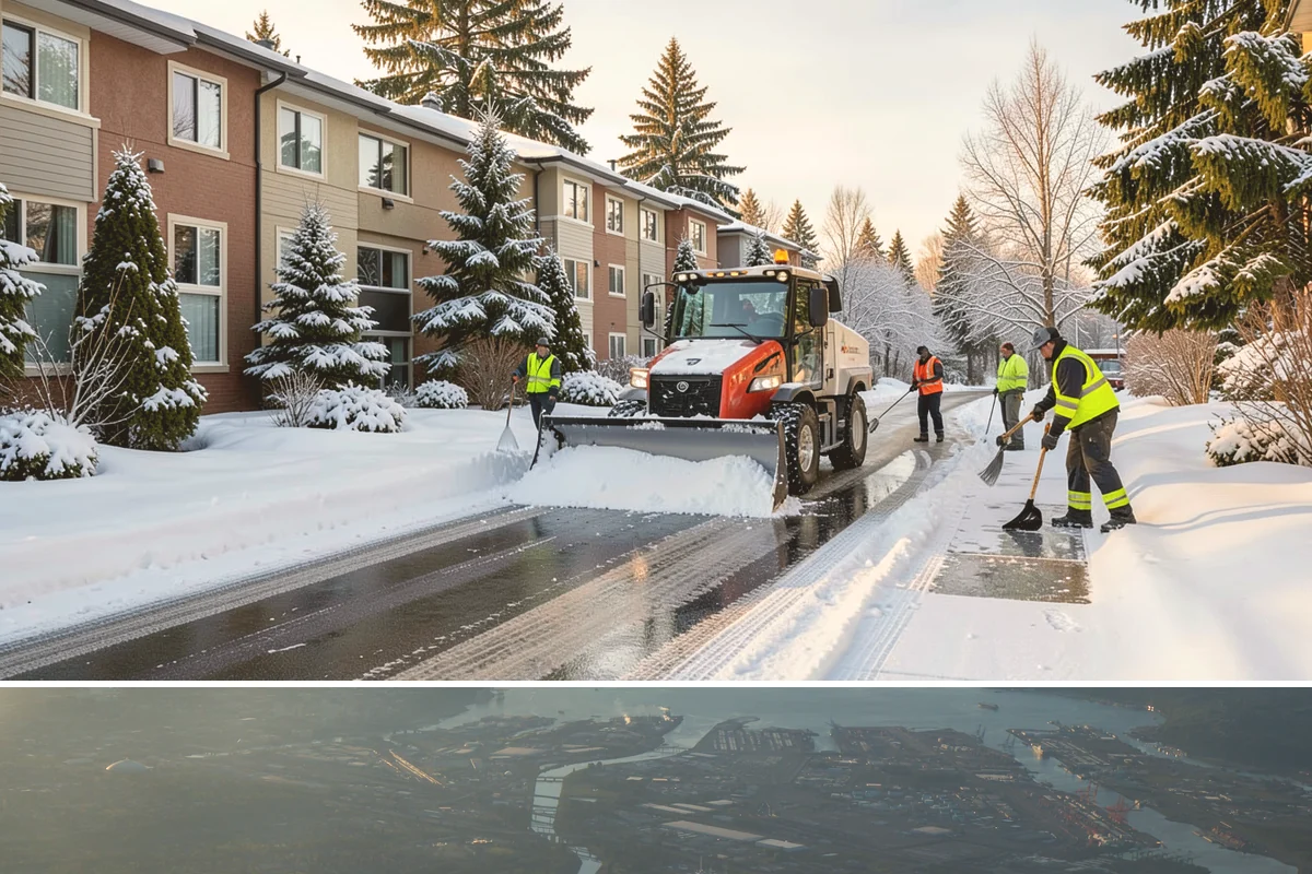 Distribution Center Snow Removal in Fife, Pierce County, WA - Peak demand runs December through February when lowland cold snaps ice over yards that stayed wet during the day.