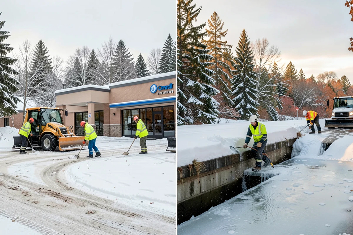 Distribution Center Snow Removal in Fircrest, Pierce County, WA - Assess yard circulation, dock ramps, and truck grades