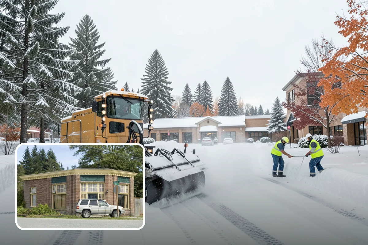 Distribution Center Snow Removal in Hamilton, Skagit County, WA - Trailer courts and dock approaches kept clear for 53-foot access
