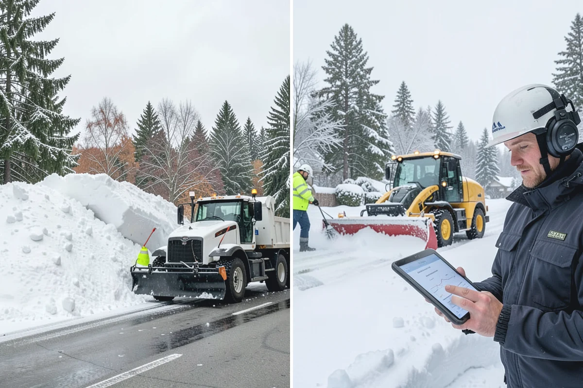 Distribution Center Snow Removal in Hamilton, Skagit County, WA - Assess yard circulation, dock ramps, and truck grades