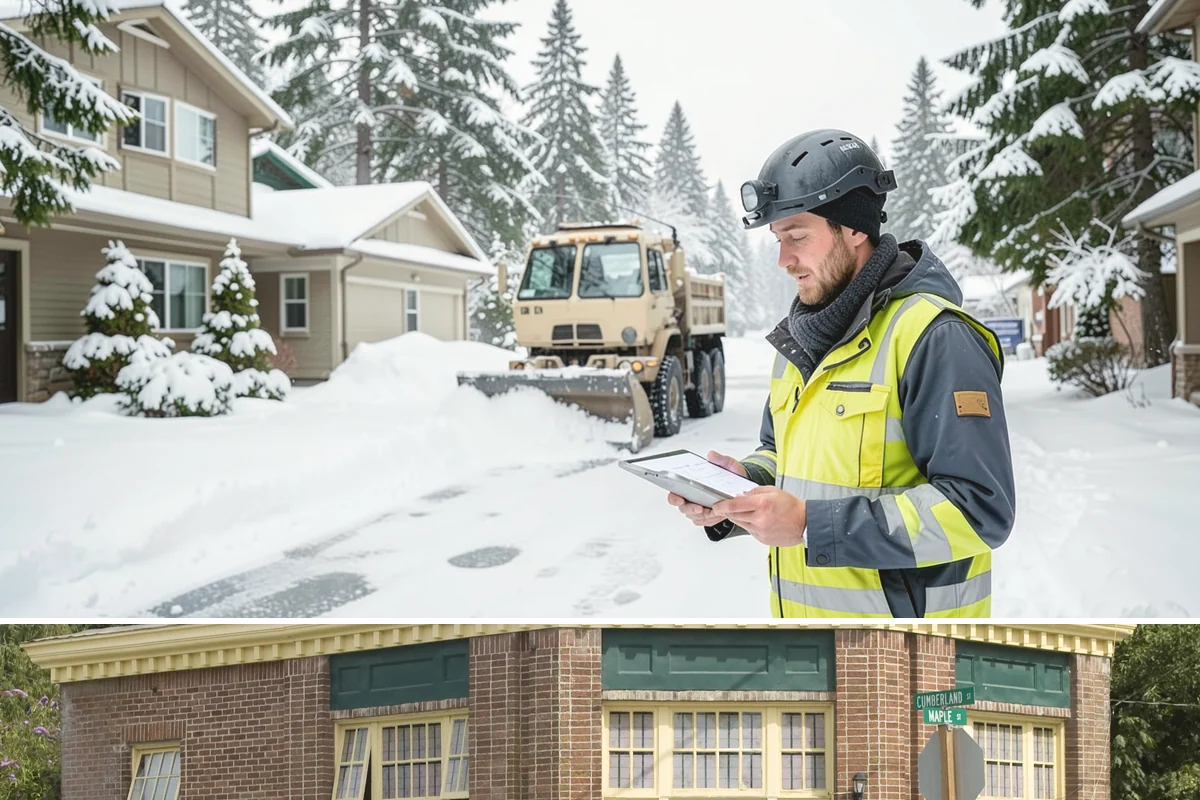 Distribution Center Snow Removal in Hamilton, Skagit County, WA - Peak demand runs December through February when lowland cold snaps ice over yards that stayed wet during the day.