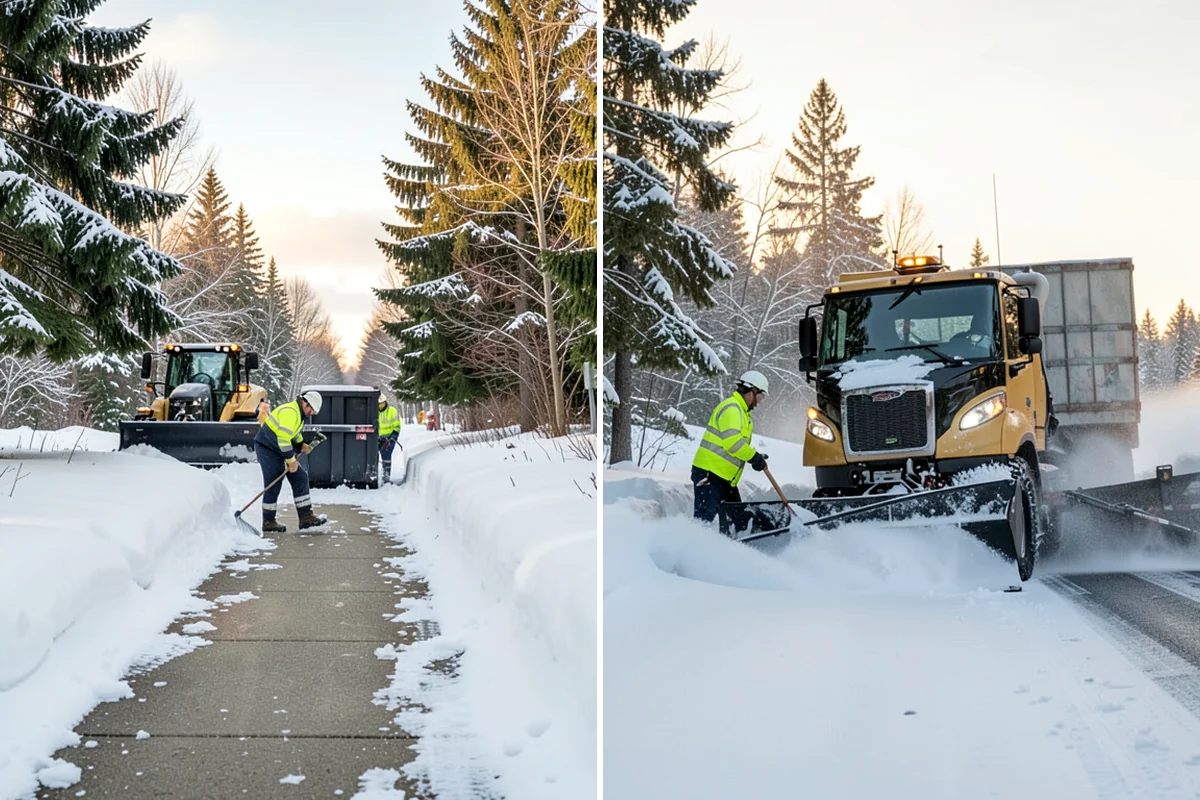 Distribution Center Snow Removal in Hunts Point, King County, WA - Assess yard circulation, dock ramps, and truck grades