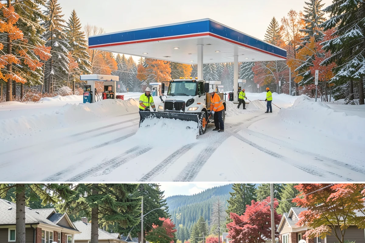 Distribution Center Snow Removal in Hunts Point, King County, WA - Peak demand runs December through February when lowland cold snaps ice over yards that stayed wet during the day.