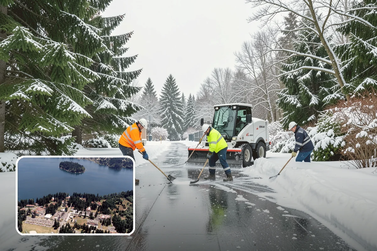 Distribution Center Snow Removal in Lakewood, Pierce County, WA - Trailer courts and dock approaches kept clear for 53-foot access