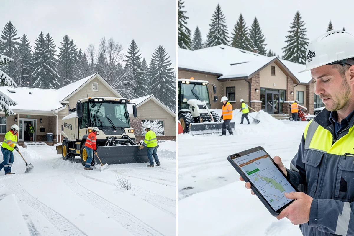 Distribution Center Snow Removal in Lyman, Skagit County, WA - Assess yard circulation, dock ramps, and truck grades