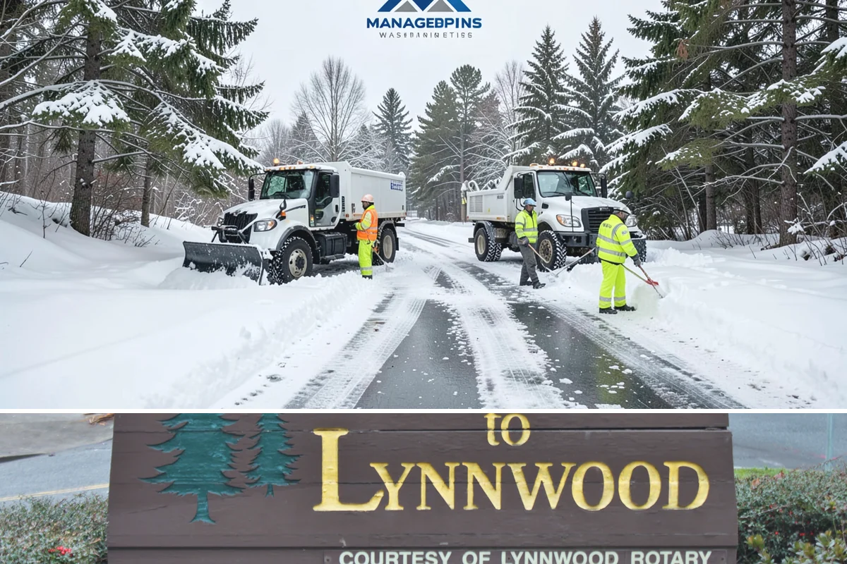 Distribution Center Snow Removal in Lynnwood, Snohomish County, WA - Peak demand runs December through February when lowland cold snaps ice over yards that stayed wet during the day.