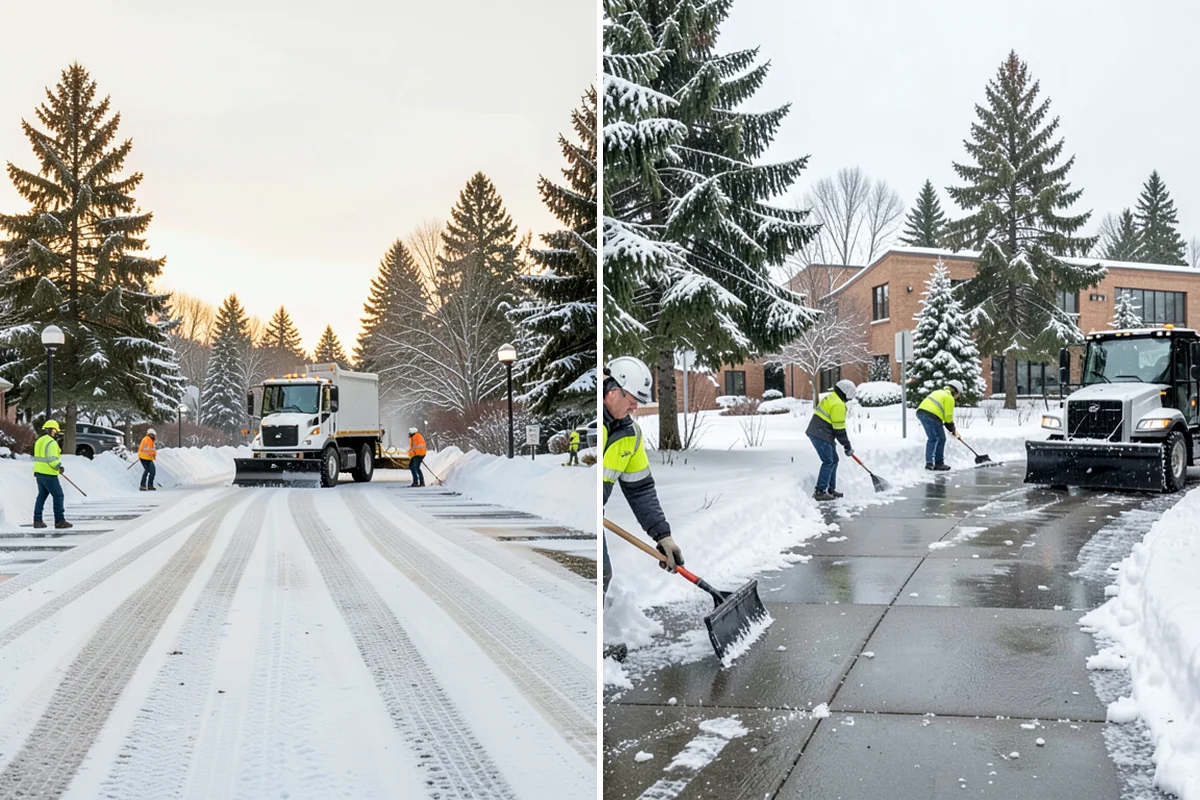Distribution Center Snow Removal in Maple Valley, King County, WA - Assess yard circulation, dock ramps, and truck grades