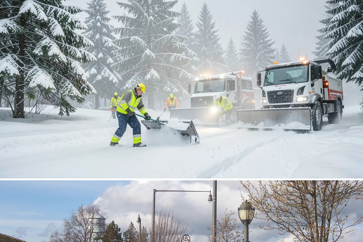 Distribution Center Snow Removal in Marysville, Snohomish County, WA - Peak demand runs December through February when lowland cold snaps ice over yards that stayed wet during the day.