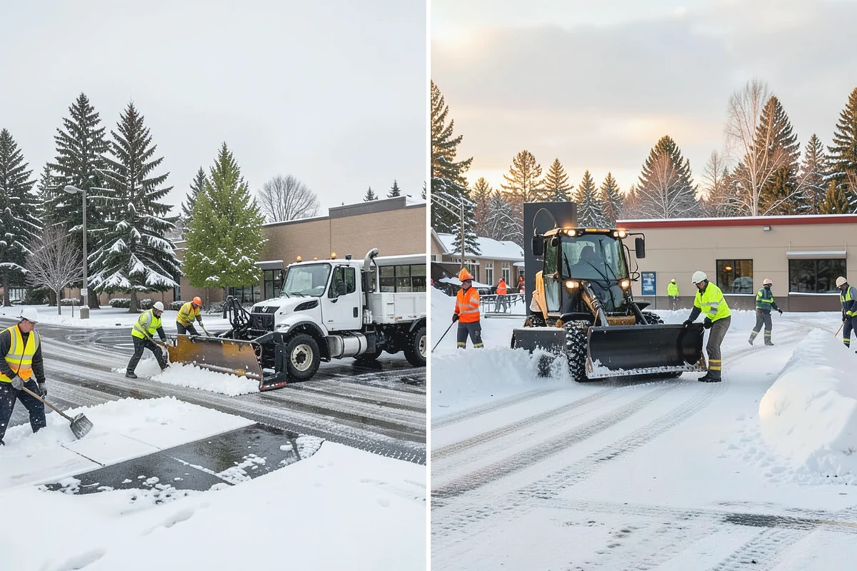 Distribution Center Snow Removal in Medina, King County, WA - Assess yard circulation, dock ramps, and truck grades