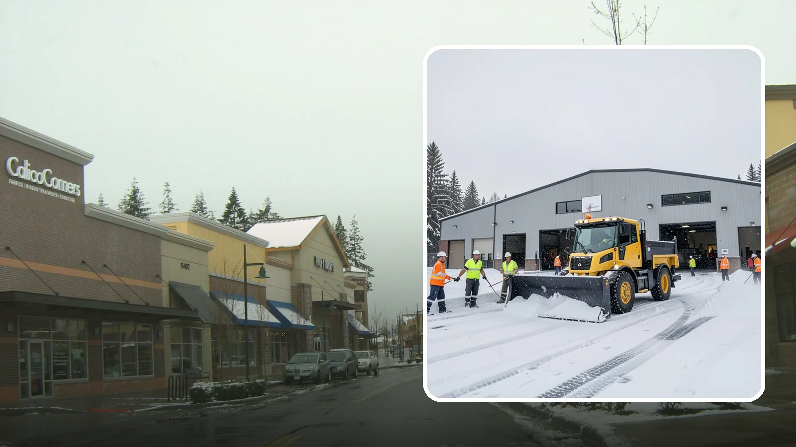 Distribution Center Snow Removal in Mill Creek, Snohomish County, WA - A distribution center that cannot move trucks during a snow event loses money by the hour, so we keep your yards, docks, and...