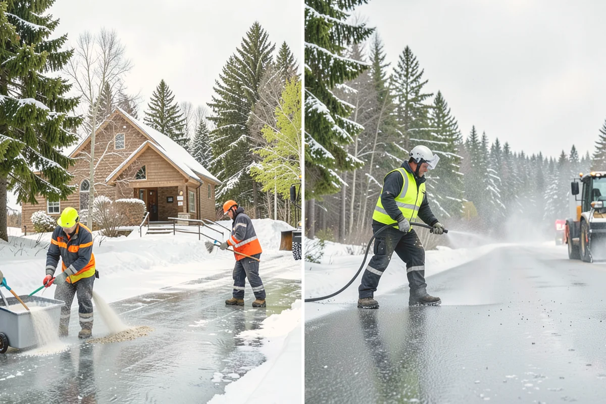 Distribution Center Snow Removal in Milton, King County, WA - Assess yard circulation, dock ramps, and truck grades