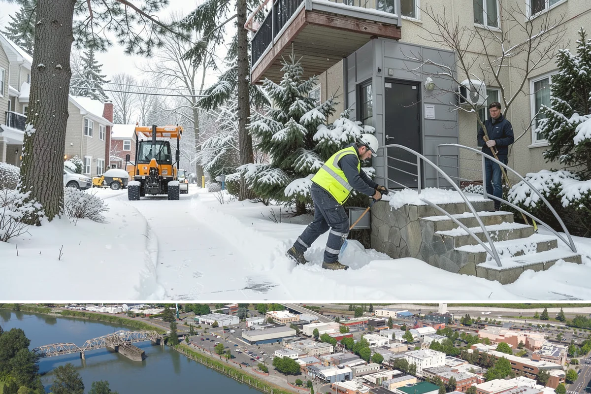 Distribution Center Snow Removal in Mount Vernon, Skagit County, WA - Peak demand runs December through February when lowland cold snaps ice over yards that stayed wet during the day.