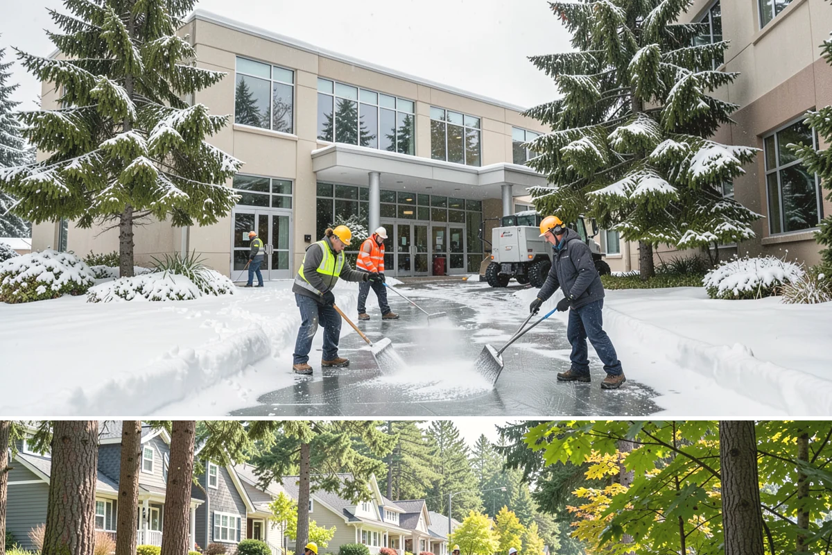 Distribution Center Snow Removal in Normandy Park, King County, WA - Peak demand runs December through February when lowland cold snaps ice over yards that stayed wet during the day.