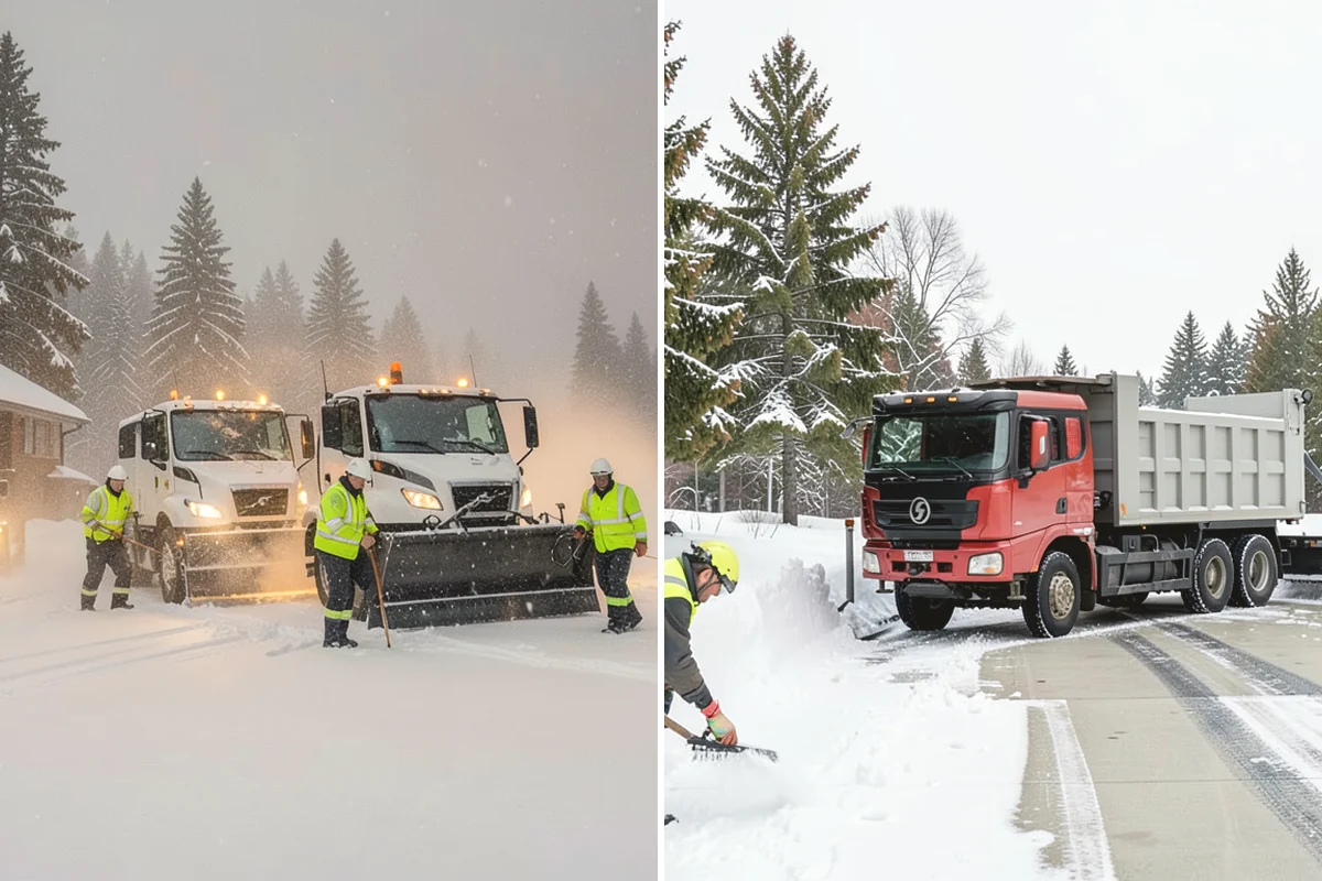 Distribution Center Snow Removal in Oak Harbor, Island County, WA - Assess yard circulation, dock ramps, and truck grades
