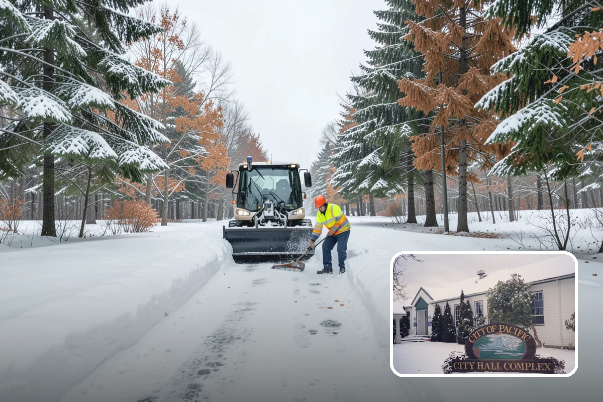 Distribution Center Snow Removal in Pacific, King County, WA - Trailer courts and dock approaches kept clear for 53-foot access