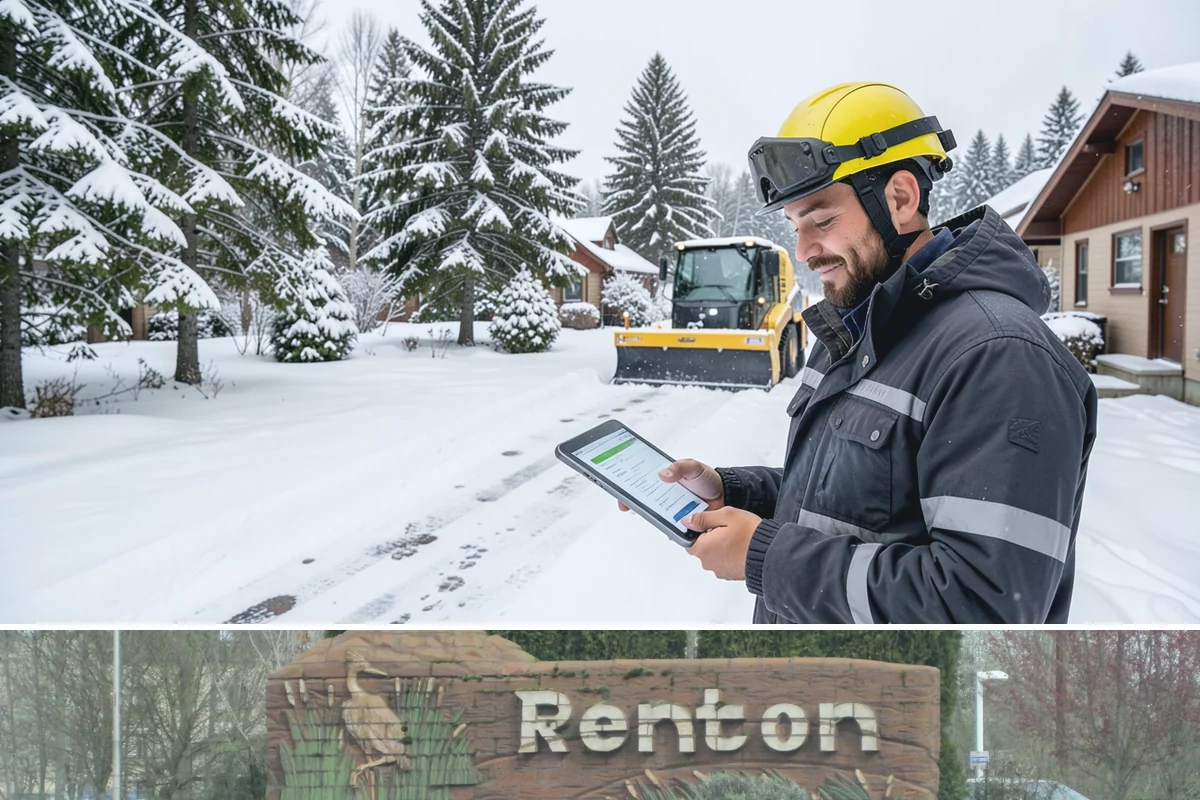 Distribution Center Snow Removal in Renton, King County, WA - Peak demand runs December through February when lowland cold snaps ice over yards that stayed wet during the day.
