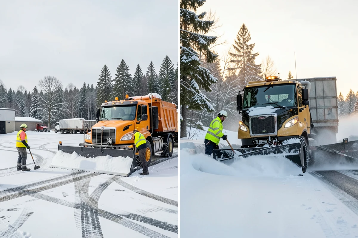 Distribution Center Snow Removal in Shoreline, King County, WA - Assess yard circulation, dock ramps, and truck grades