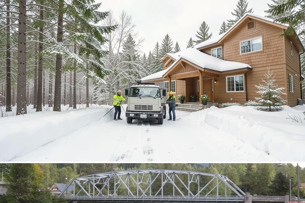 Distribution Center Snow Removal in Skykomish, King County, WA - Peak demand runs December through February when lowland cold snaps ice over yards that stayed wet during the day.