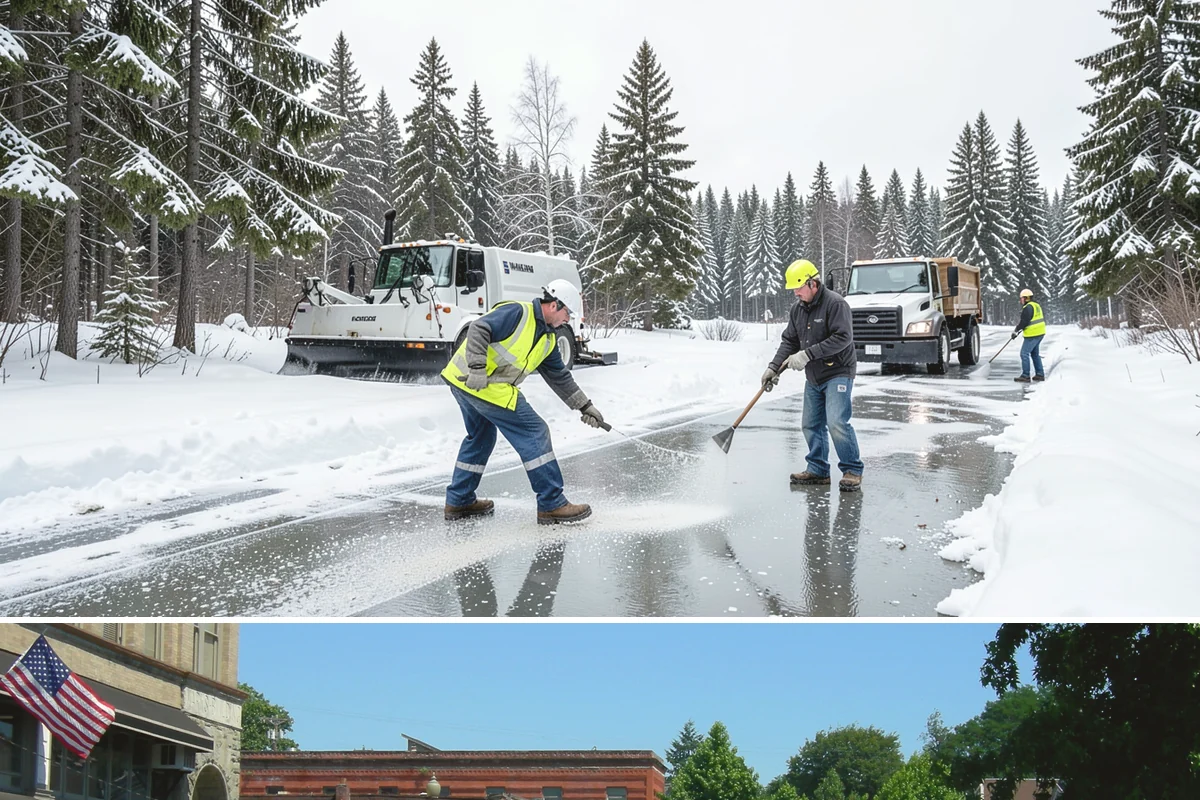 Distribution Center Snow Removal in Snohomish, Snohomish County, WA - Peak demand runs December through February when lowland cold snaps ice over yards that stayed wet during the day.