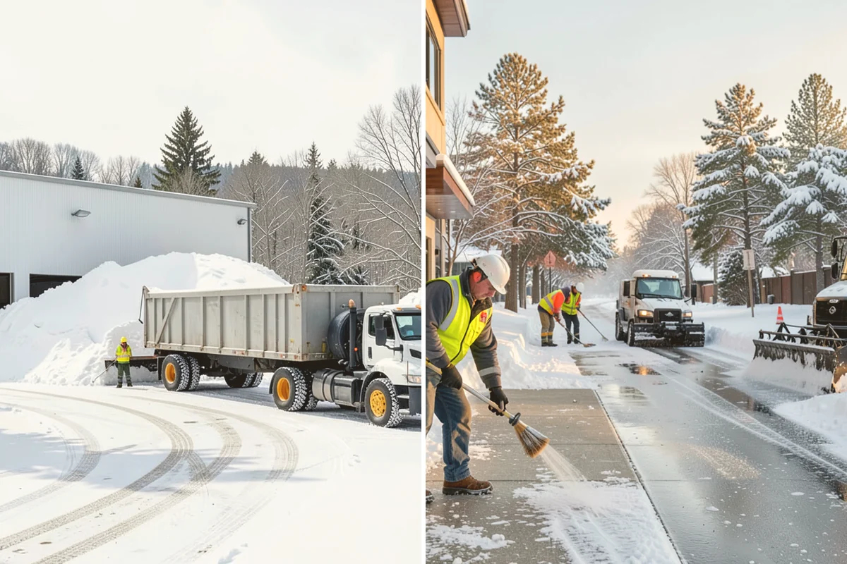 Distribution Center Snow Removal in Stanwood, Snohomish County, WA - Assess yard circulation, dock ramps, and truck grades
