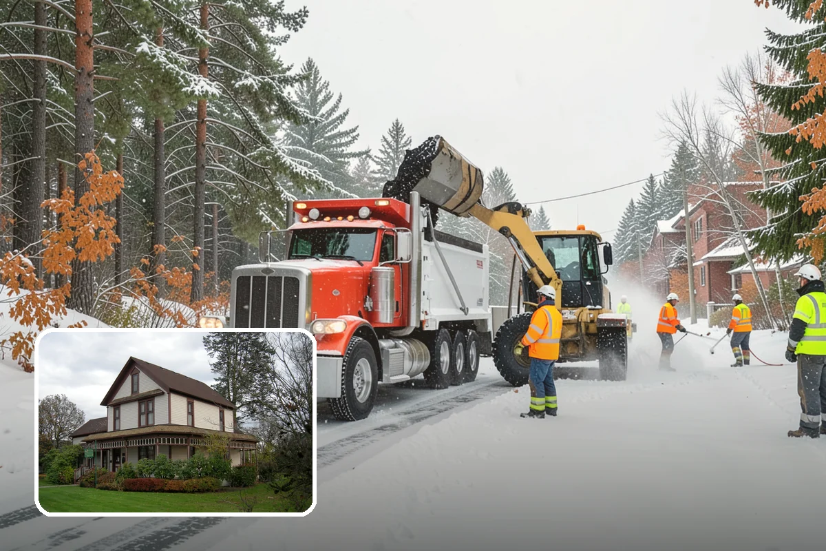 Distribution Center Snow Removal in Sumner, Pierce County, WA - Trailer courts and dock approaches kept clear for 53-foot access