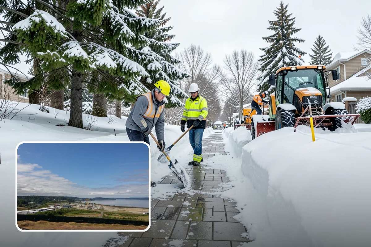 Distribution Center Snow Removal in University Place, Pierce County, WA - Trailer courts and dock approaches kept clear for 53-foot access