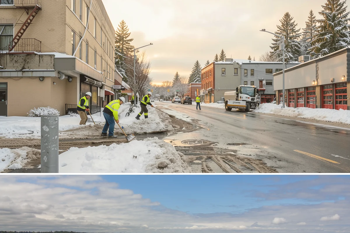 Distribution Center Snow Removal in University Place, Pierce County, WA - Peak demand runs December through February when lowland cold snaps ice over yards that stayed wet during the day.