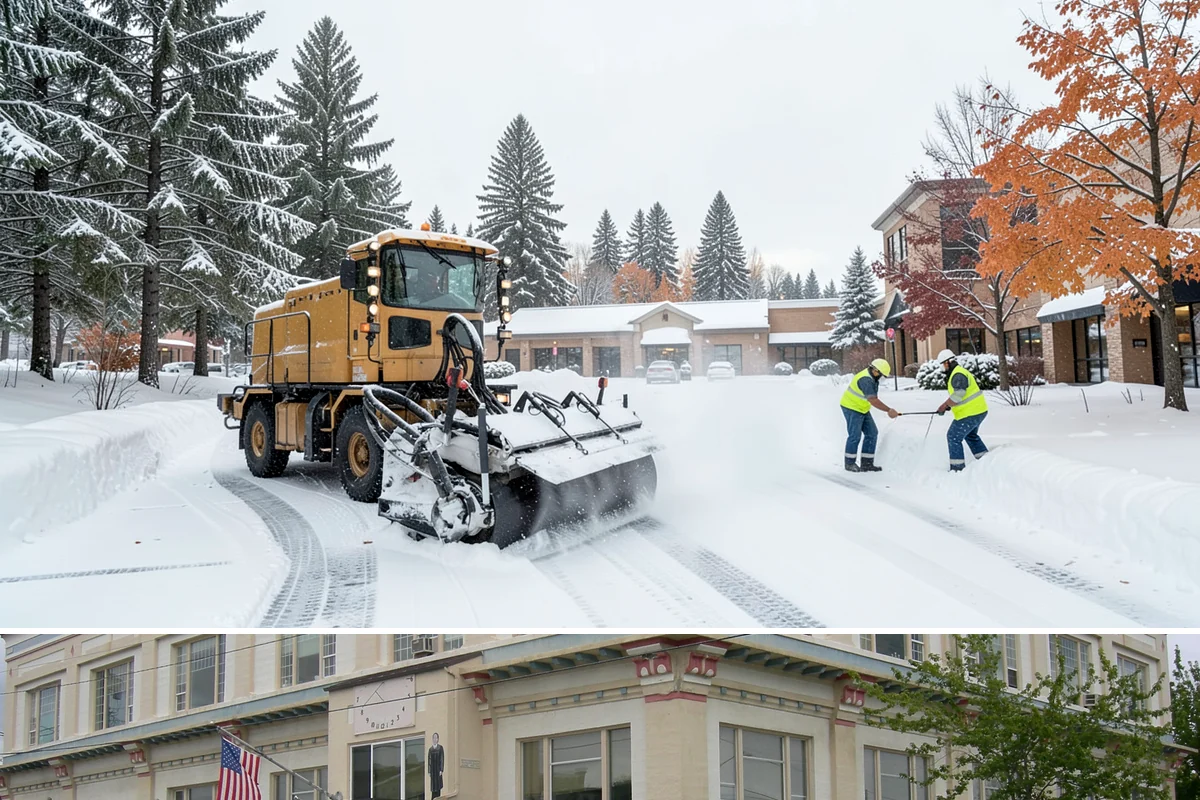 Double Driveway Snow Removal in Anacortes, Skagit County, WA - Double driveway clearing peaks during the midwinter snow window.