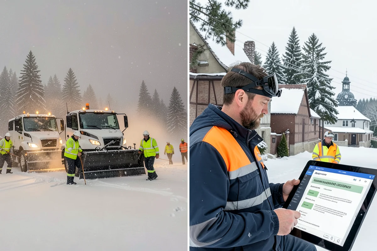 Double Driveway Snow Removal in Arlington, Snohomish County, WA - We plow or blow the full driveway width