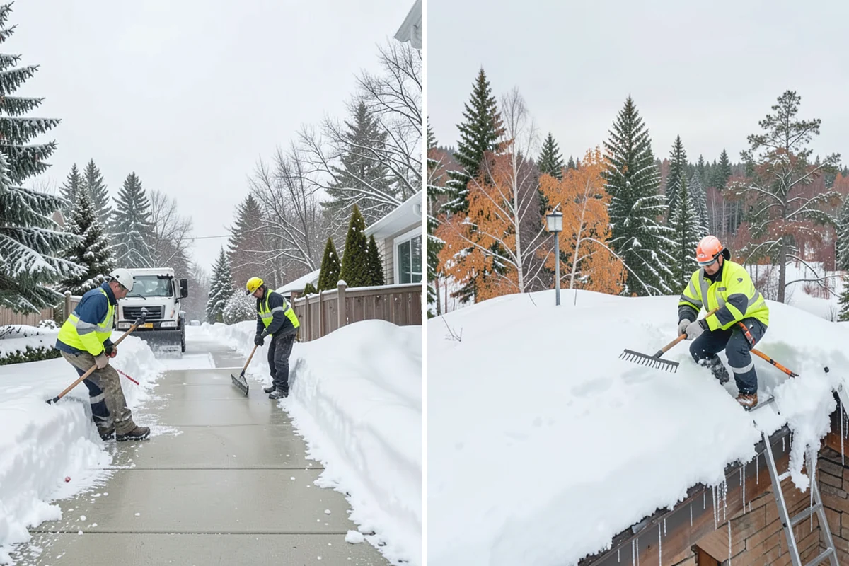 Double Driveway Snow Removal in Auburn, King County, WA - We plow or blow the full driveway width