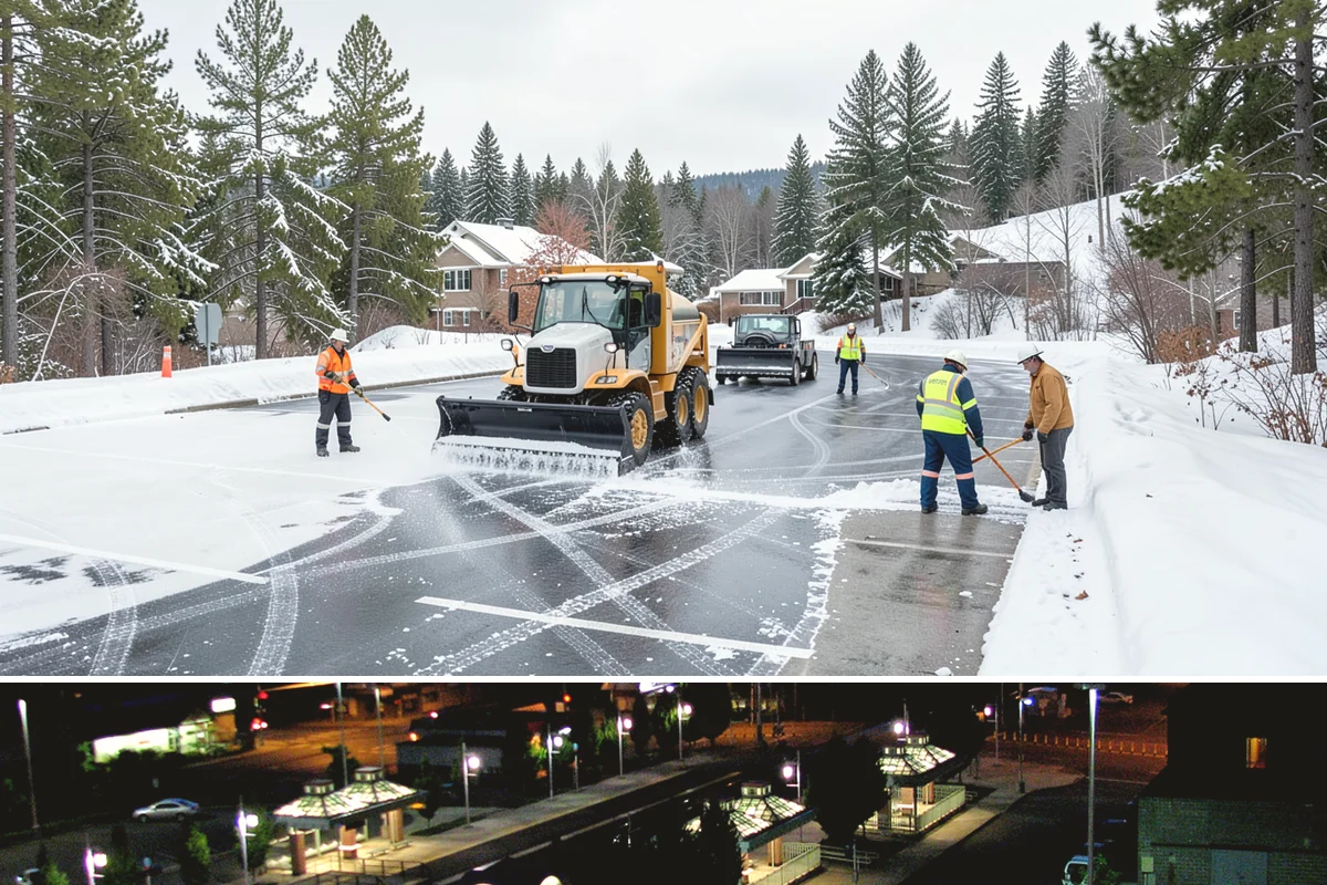 Double Driveway Snow Removal in Auburn, King County, WA - Double driveway clearing peaks during the midwinter snow window.
