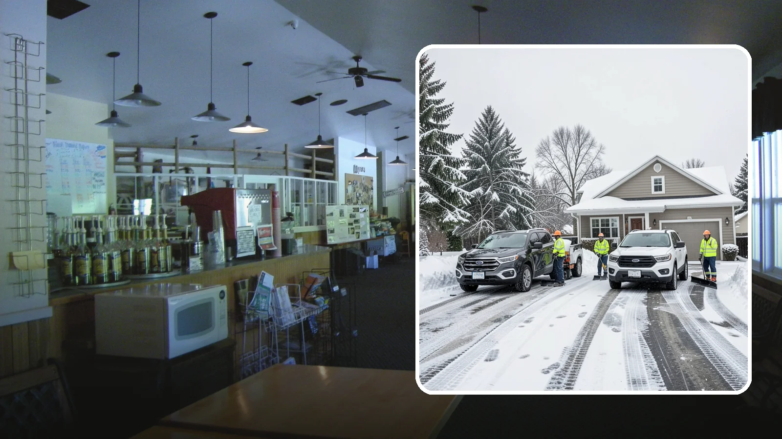 Double Driveway Snow Removal in Black Diamond, King County, WA - We clear wide two-car driveways completely so both vehicles are ready to go after a storm.