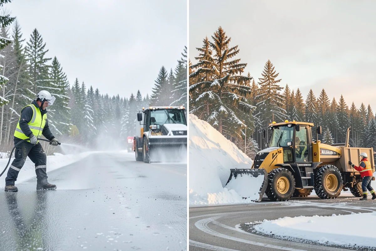 Double Driveway Snow Removal in Bonney Lake, Pierce County, WA - We plow or blow the full driveway width