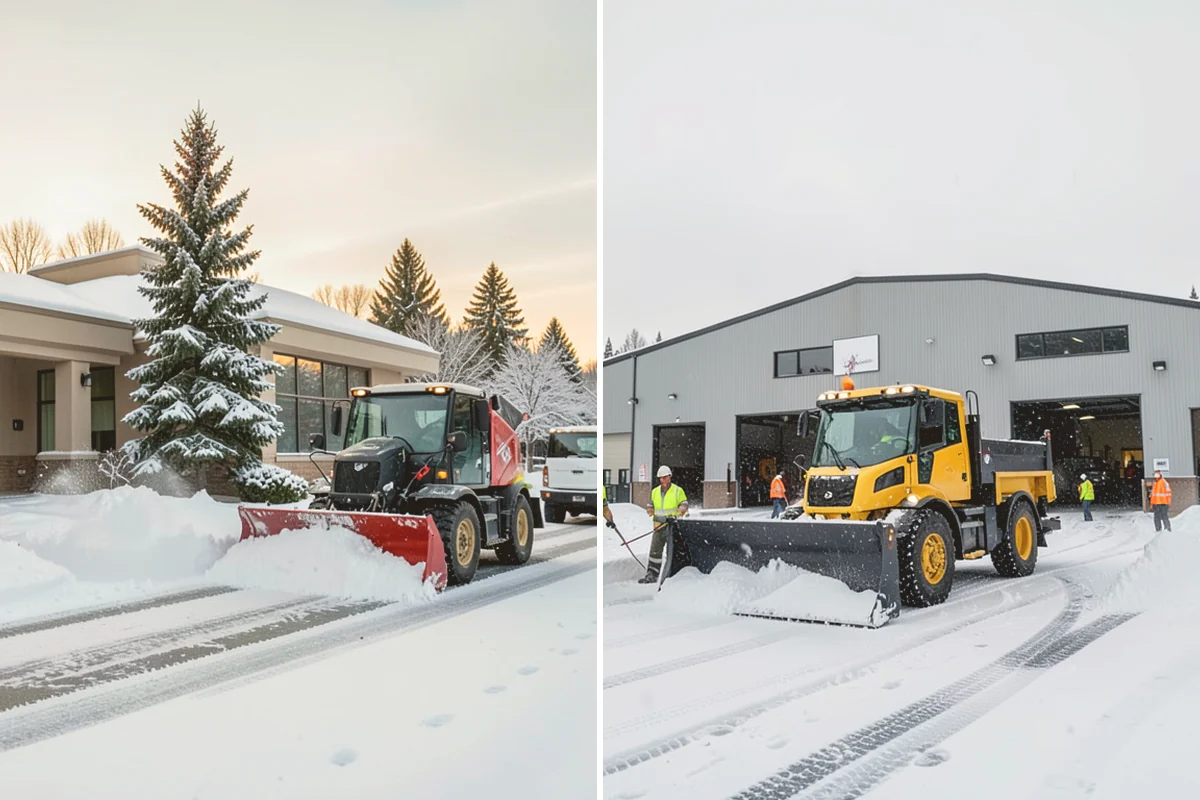 Double Driveway Snow Removal in Brier, Snohomish County, WA - We plow or blow the full driveway width