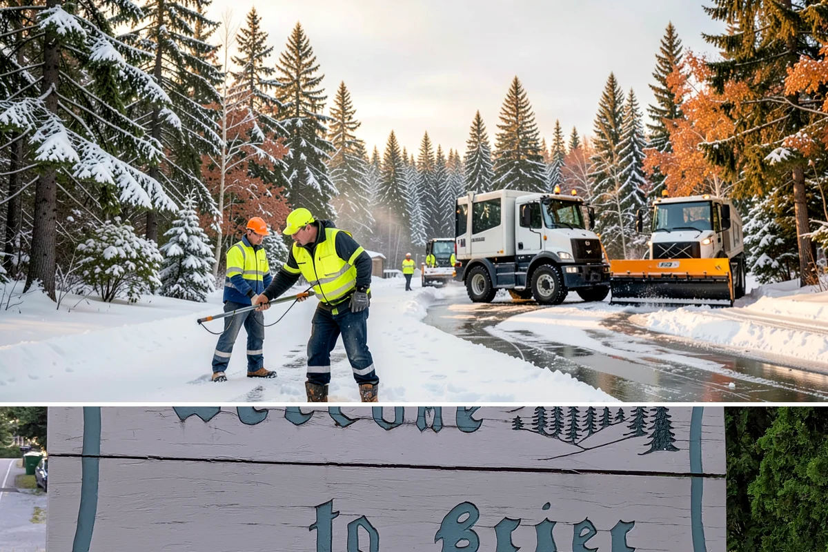Double Driveway Snow Removal in Brier, Snohomish County, WA - Double driveway clearing peaks during the midwinter snow window.