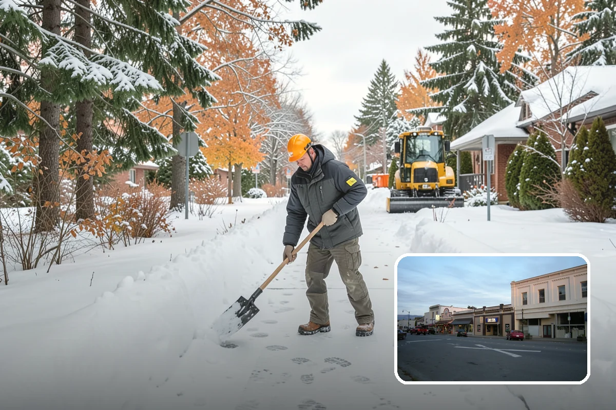 Double Driveway Snow Removal in Burlington, Skagit County, WA - Clears the full two-car width