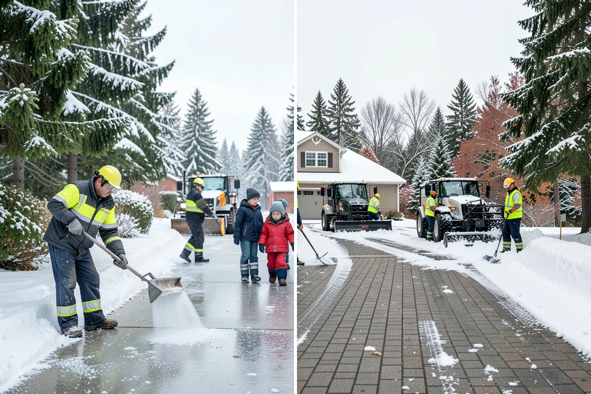 Double Driveway Snow Removal in Concrete, Skagit County, WA - We plow or blow the full driveway width