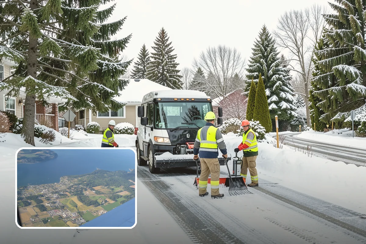 Double Driveway Snow Removal in Coupeville, Island County, WA - Clears the full two-car width