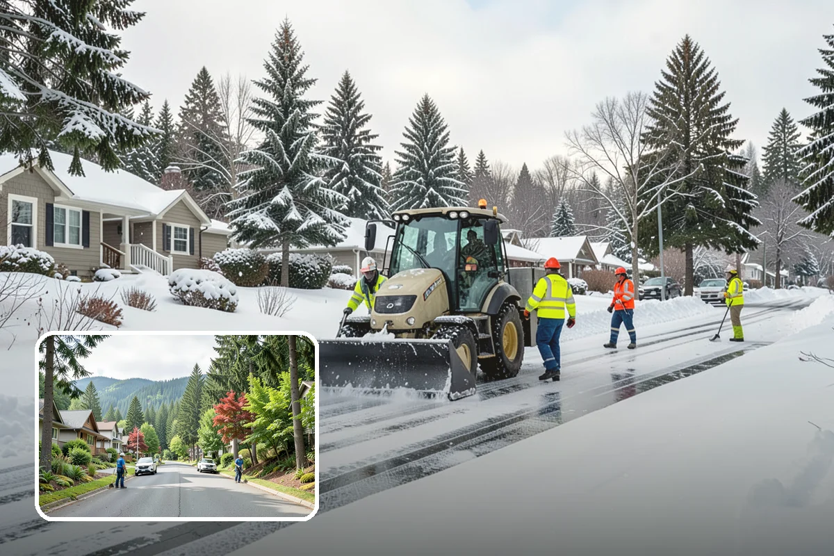 Double Driveway Snow Removal in Darrington, Snohomish County, WA - Clears the full two-car width