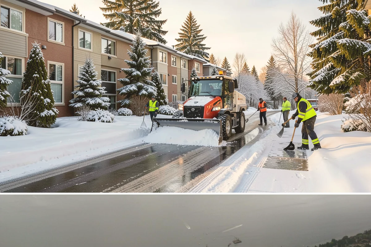 Double Driveway Snow Removal in Des Moines, King County, WA - Double driveway clearing peaks during the midwinter snow window.
