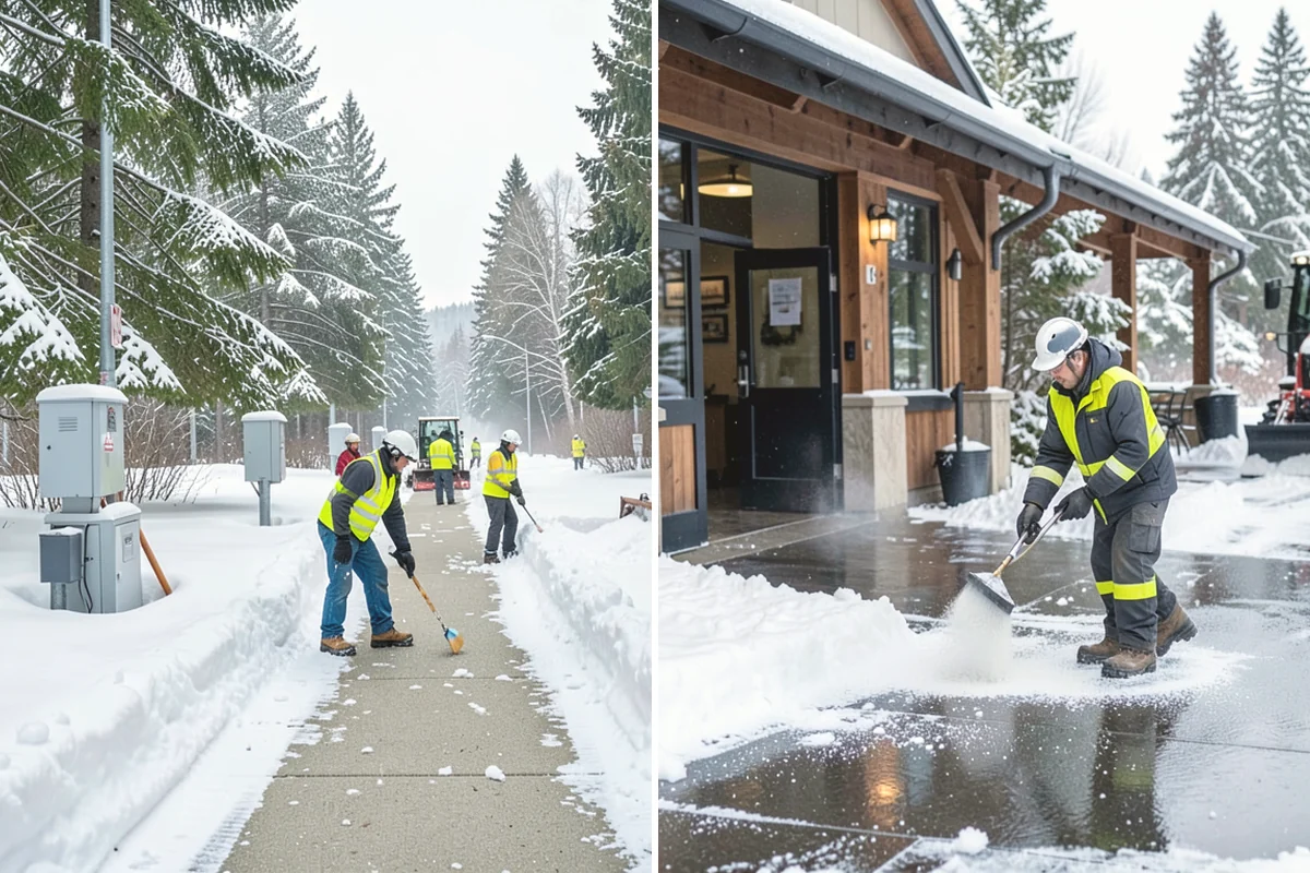 Double Driveway Snow Removal in Duvall, King County, WA - We plow or blow the full driveway width