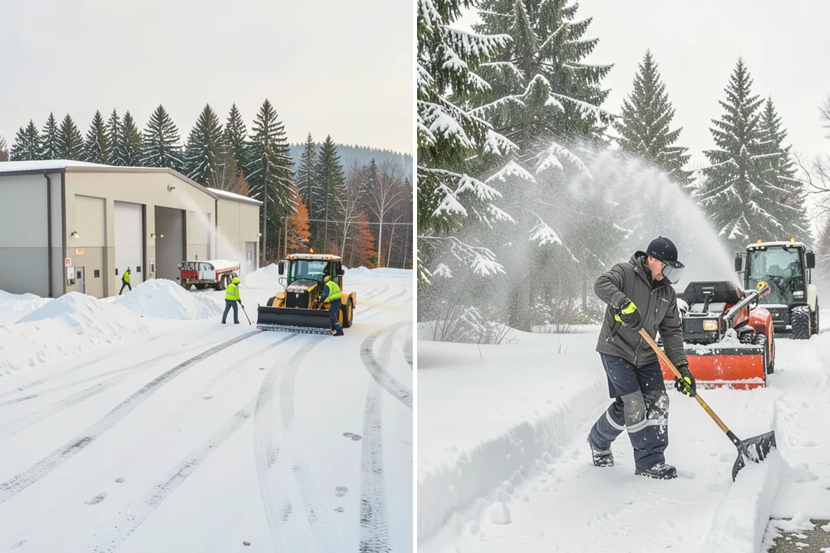 Double Driveway Snow Removal in Eatonville, Pierce County, WA - We plow or blow the full driveway width