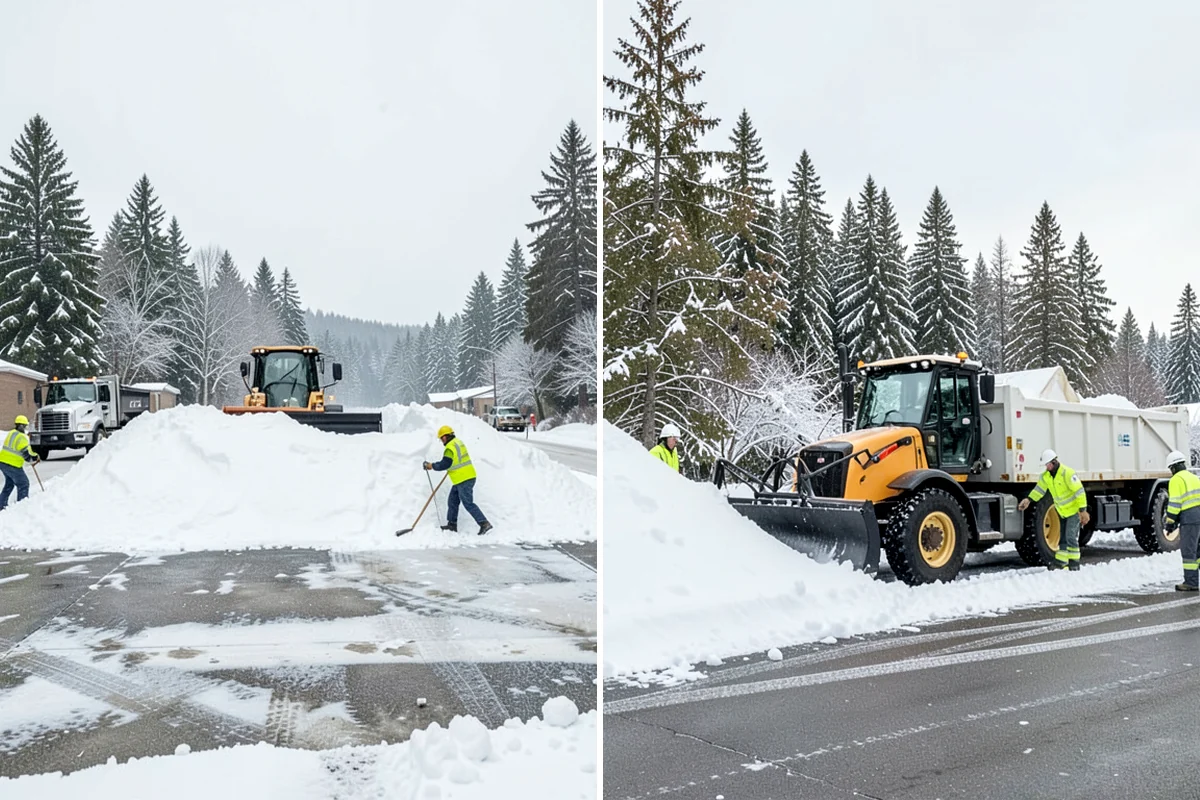 Double Driveway Snow Removal in Enumclaw, King County, WA - We plow or blow the full driveway width