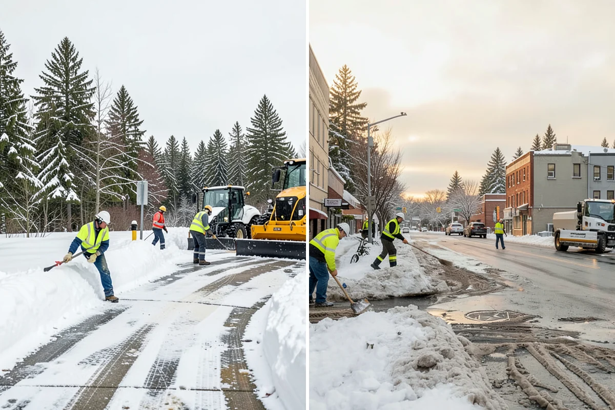 Double Driveway Snow Removal in Everett, Snohomish County, WA - We plow or blow the full driveway width