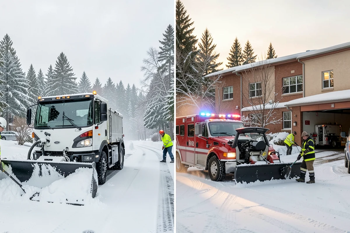 Double Driveway Snow Removal in Federal Way, King County, WA - We plow or blow the full driveway width