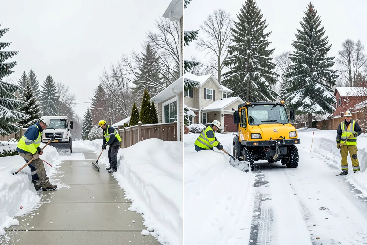 Double Driveway Snow Removal in Gig Harbor, Pierce County, WA - We plow or blow the full driveway width